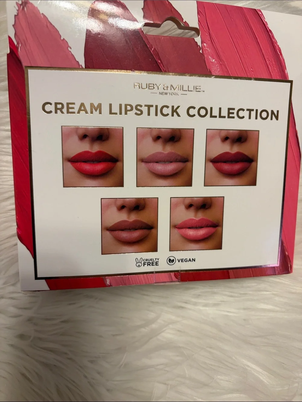 Ruby & Millie Cream Lipstick Collection - 5 Pack (Reds & Pinks)